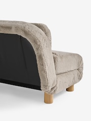 Oslo Faux Fur Mink Brown Palma Double Sofa Bed - Image 8 of 10