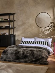 Woven Stripe Black/White Palma Double Sofa Bed - Image 3 of 11