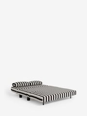 Woven Stripe Black/White Palma Double Sofa Bed - Image 8 of 11
