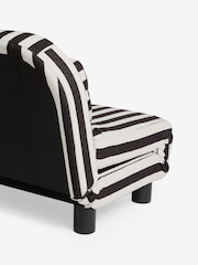Woven Stripe Black/White Palma Double Sofa Bed - Image 9 of 11