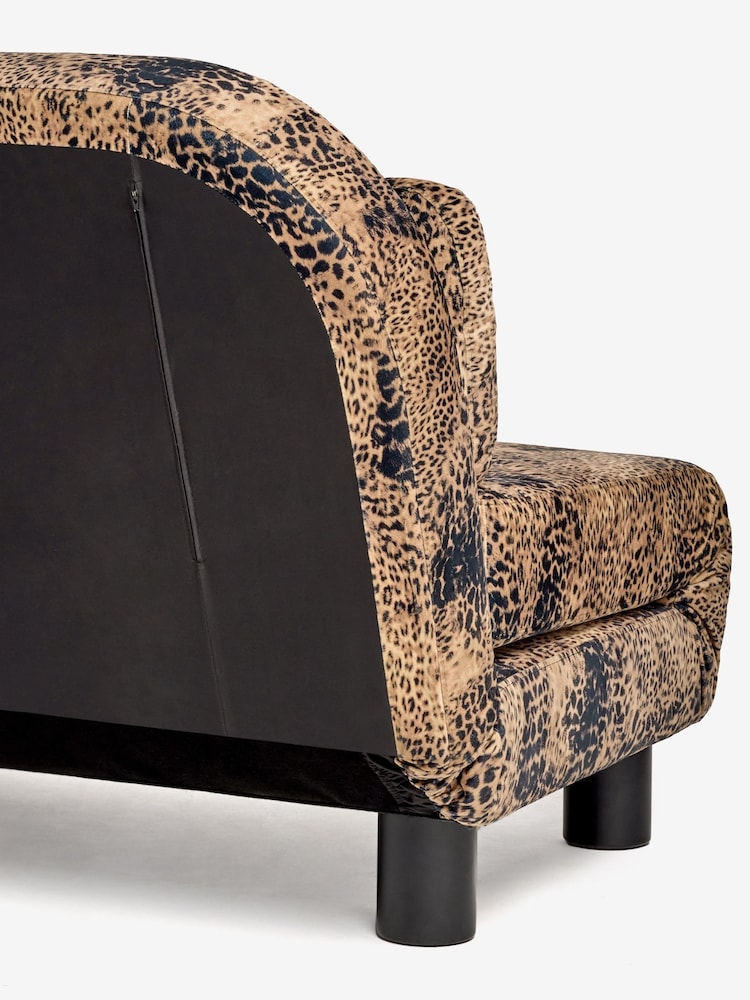Opulent Velvet Leopard Print Palma Double Sofa Bed - Image 10 of 10