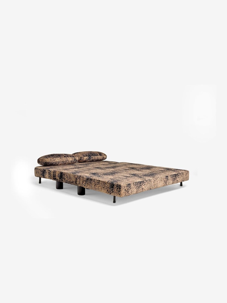 Opulent Velvet Leopard Print Palma Double Sofa Bed - Image 8 of 8