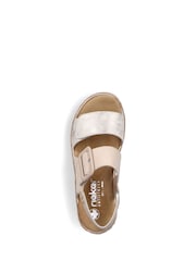 Rieker Womens Cream Hook & Loop Sandals - Image 3 of 6