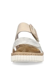 Rieker Womens Cream Hook & Loop Sandals - Image 5 of 6