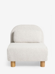 Casual Boucle Light Natural Palma Single Sofa Bed - Image 1 of 6