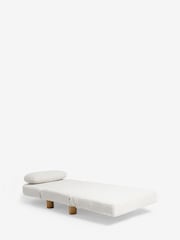 Casual Boucle Light Natural Palma Single Sofa Bed - Image 3 of 6
