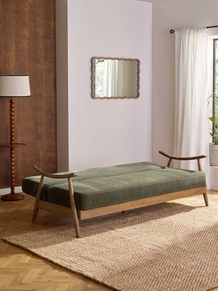 Relaxed Chenille Forest Green Bronx Frame Hampton XL Sofa Bed - Image 2 of 9 Relaxed Chenille Forest Green Bronx Frame Hampton XL Sofa Bed - Image 2 of 9