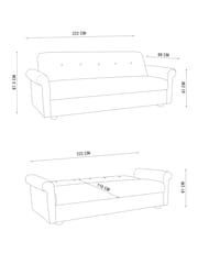 Chunky Weave Mid Natural Watson Storage Sofa Bed - Image 4 of 16