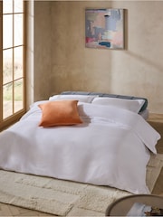 Fine Chenille Granite Blue Daphne Double Sofa Bed - Image 6 of 12