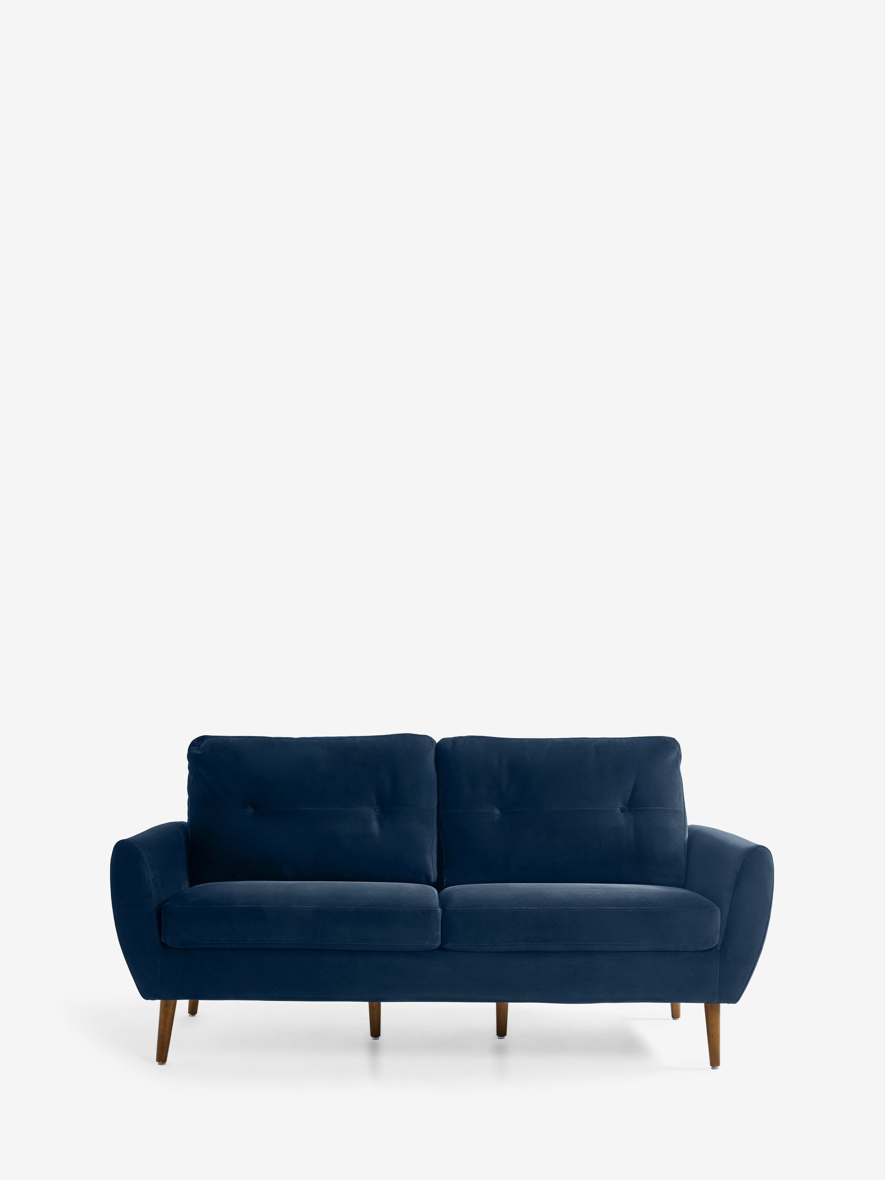 Buy Soft Velvet Navy Blue Wilson 3 Seater Sofa from the Next UK online shop