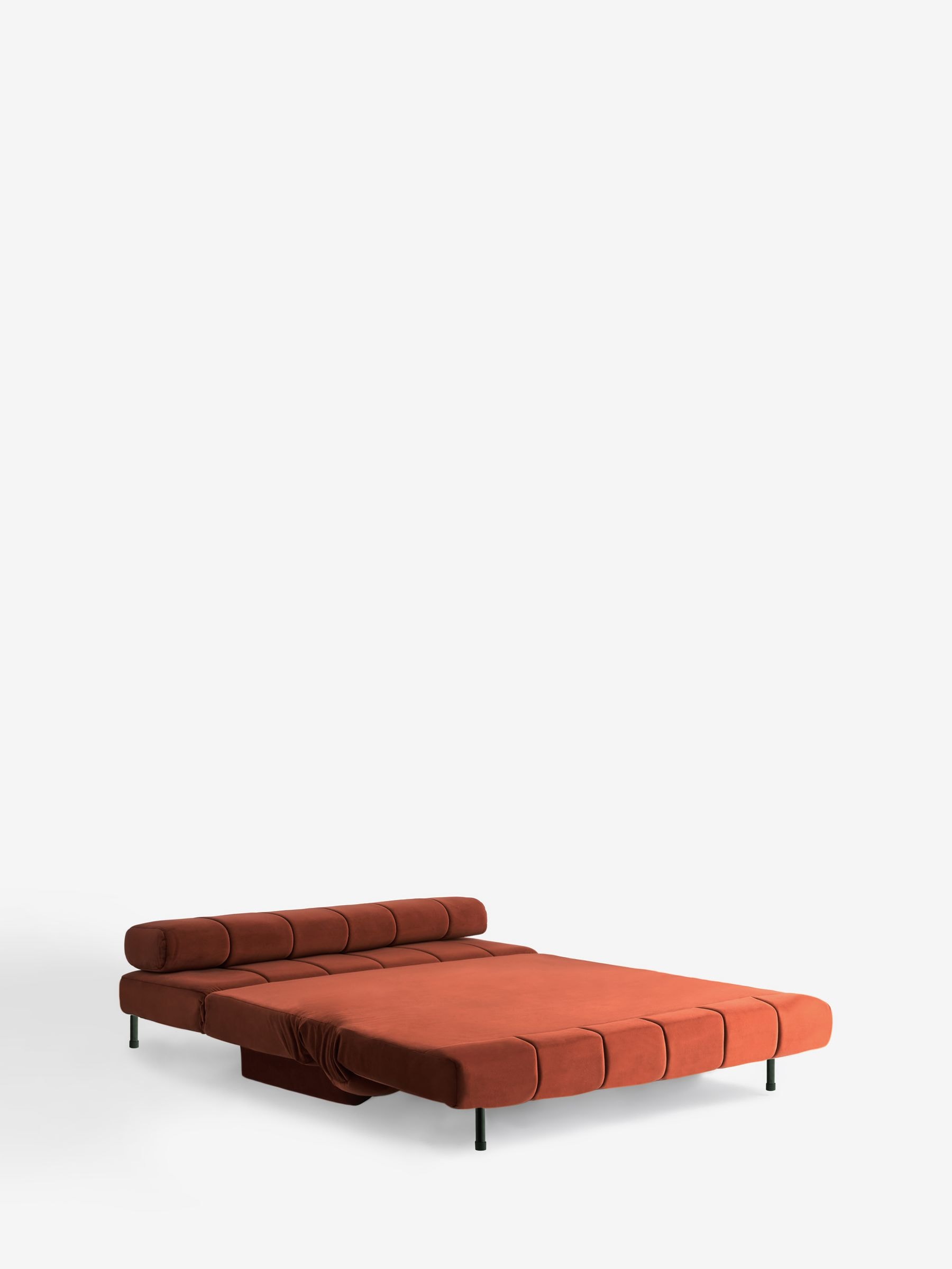 Buy Soft Velvet Rust Brown Daphne Double Sofa Bed from the Next UK