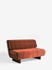 Soft Velvet Rust Brown Daphne Double Sofa Bed - Image 9 of 12