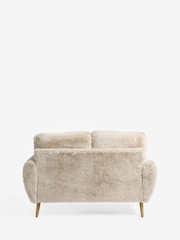 Oslo Faux Fur Light Natural Wilson 2 Seater Small Sofa - Image 5 of 6