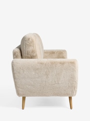 Oslo Faux Fur Light Natural Small Wilson 2 Seater Sofa - Image 8 of 10