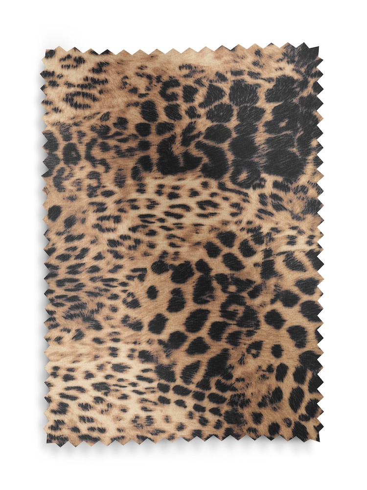 Opulent Velvet Leopard Print Ashton Upholstered Storage Stool - Image 8 of 8