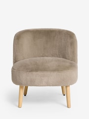 Oslo Faux Fur Mink Brown Elvin Accent Chair - Image 1 of 6