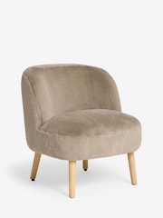 Oslo Faux Fur Mink Brown Elvin Accent Chair - Image 2 of 6