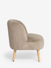 Oslo Faux Fur Mink Brown Elvin Accent Chair - Image 3 of 6