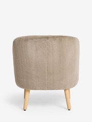 Oslo Faux Fur Mink Brown Elvin Accent Chair - Image 4 of 6
