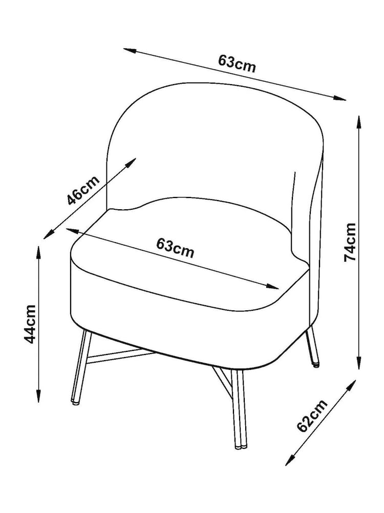 Oslo Faux Fur Mink Brown Elvin Accent Chair - Image 6 of 6