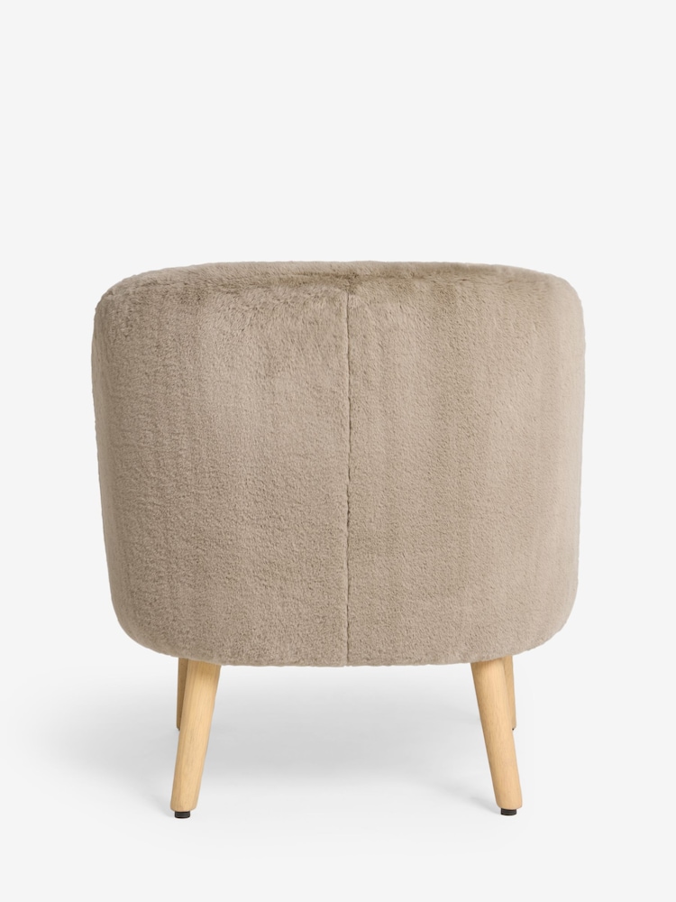 Oslo Faux Fur Mink Brown Elvin Accent Chair - Image 9 of 9 Oslo Faux Fur Mink Brown Elvin Accent Chair - Image 9 of 9