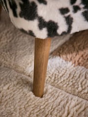 Alaska Faux Fur Cow Print Carter Accent Chair - Image 2 of 10