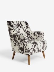 Alaska Faux Fur Cow Print Carter Accent Chair - Image 6 of 10