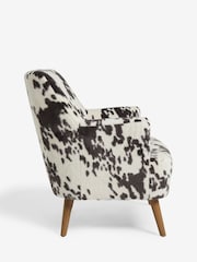 Alaska Faux Fur Cow Print Carter Accent Chair - Image 8 of 10