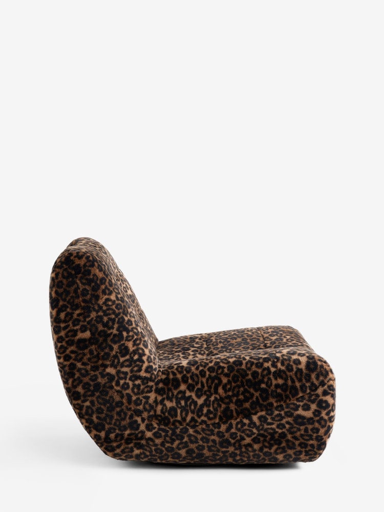 Alaska Faux Fur Leopard Lucca Swivel Accent Chair - Image 2 of 4 Alaska Faux Fur Leopard Lucca Swivel Accent Chair - Image 2 of 4