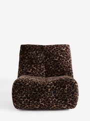 Alaska Faux Fur Leopard Lucca Swivel Accent Chair - Image 6 of 9