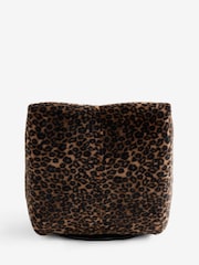 Alaska Faux Fur Leopard Lucca Swivel Accent Chair - Image 8 of 9