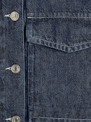 River Island 100% Cotton Boxy Crop Denim Shirt - Imagen 6 de 6
