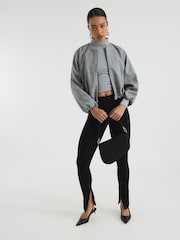 River Island Тонкие брюки из понте с боковым разрезом - Изображение 3 из 6
