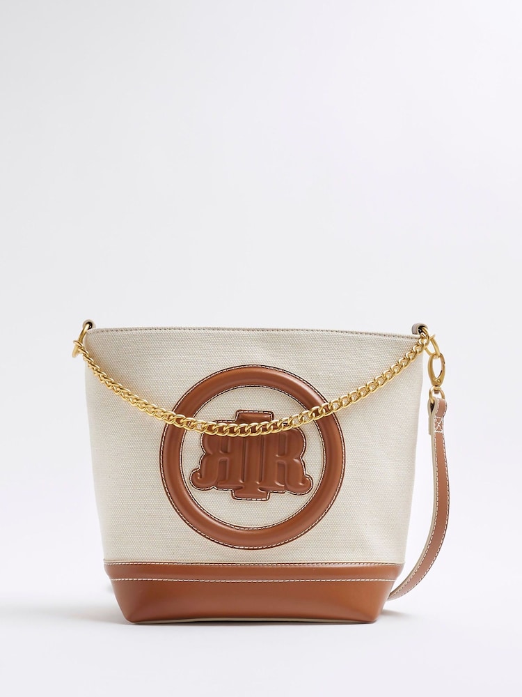 Кремовый - Сумка-ведро с цепочкой River Island - Image 2 of 6