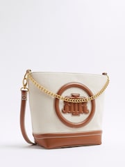 Кремовый - Сумка-ведро с цепочкой River Island - Image 4 of 6