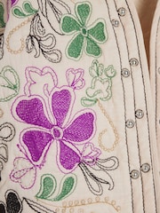 River Island Cream Floral Studded Jacket - Image 5 of 6
