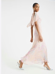 River Island Ruffle Printed Embellished Maxi Dress - Bild 2 von 6