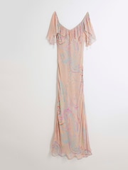 River Island Ruffle Printed Embellished Maxi Dress - Bild 5 von 6