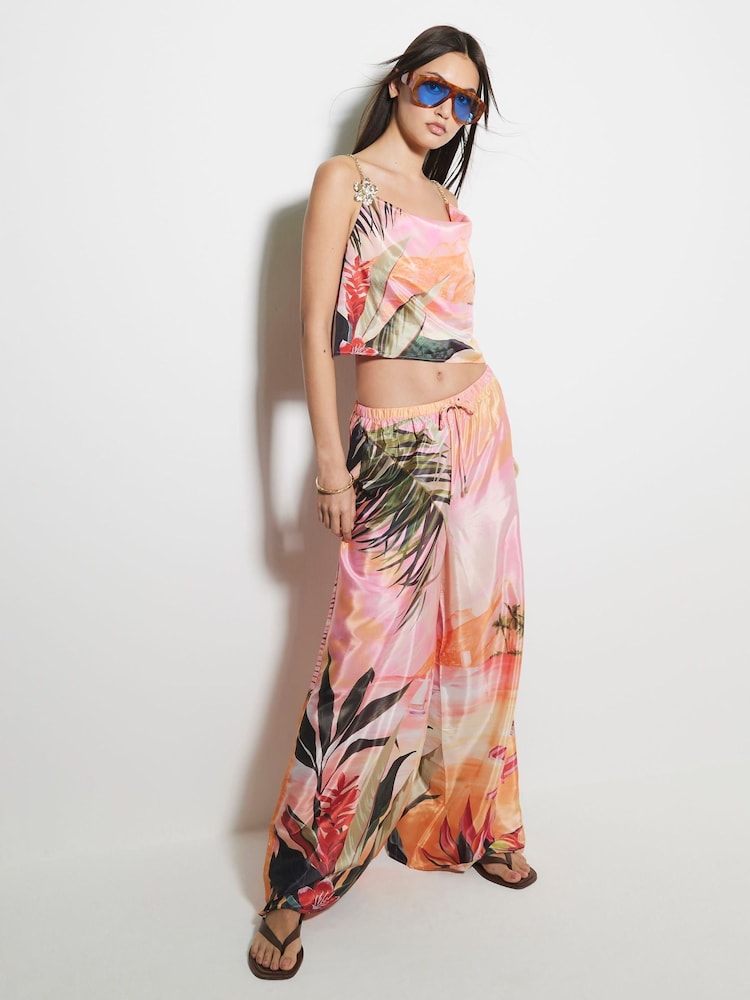 flare estampadaRiver Island Location Print - Imagem 1 de 4