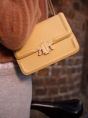 River Island Yellow Faux Leather Satchel Bag - Image 1 of 6