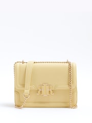 River Island Yellow Faux Leather Satchel Bag - Image 2 of 6