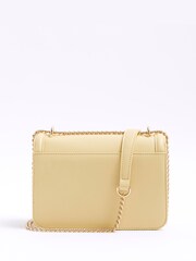 River Island Yellow Faux Leather Satchel Bag - Image 4 of 6