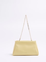 River Island Yellow Faux Leather Structured Clutch Bag - Image 2 of 6