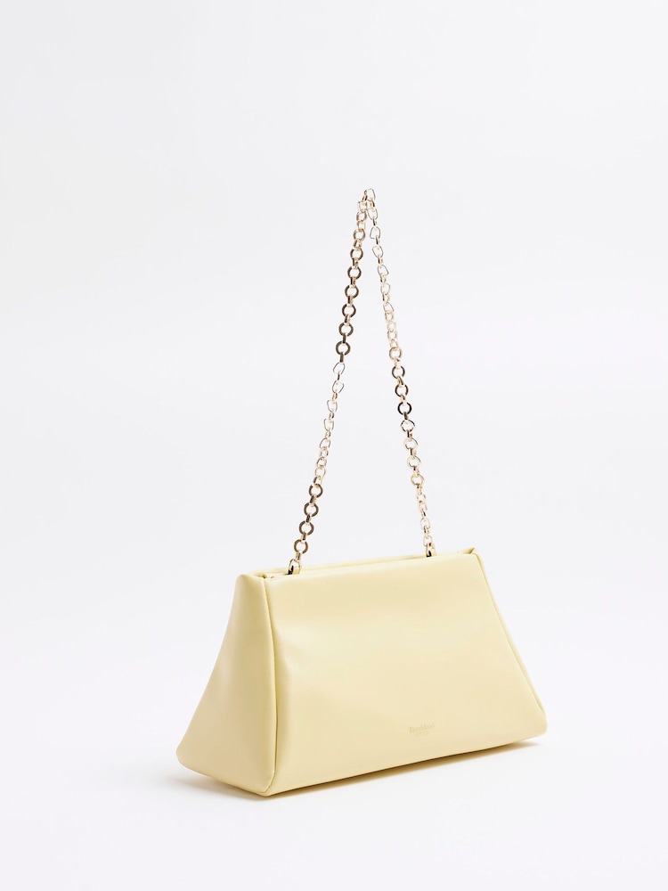 River Island Yellow Faux Leather Structured Clutch Bag - Image 4 of 6