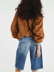 River Island Mid Rise Longline Jort 100% Cotton Shorts - صورة 3 من 6