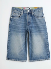 River Island Mid Rise Longline Jort 100% Cotton Shorts - صورة 5 من 6