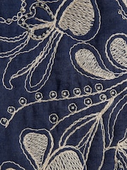 River Island Blue Floral Studded Jacket - Image 6 of 6