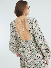 River Island Green Floral Print Midi Dress - Image 2 of 6