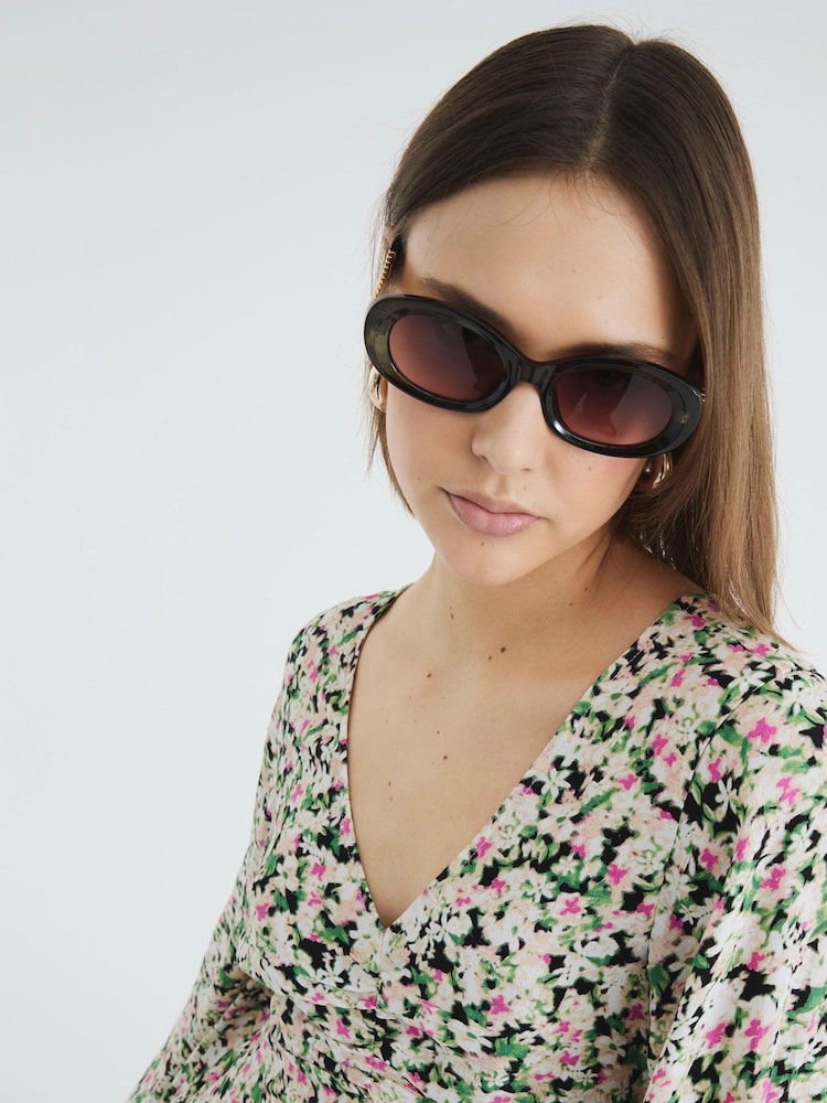River Island Green Floral Print Midi Dress - Image 4 of 6