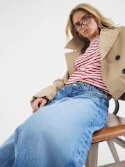 River Island 100% Cotton Petite Elasticated Barrel Jeans - Imagen 3 de 4